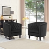 Prospect 2 Piece Velvet Armchair Set in Black