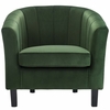 Prospect Channel Tufted Upholstered Velvet Armchair