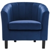 Prospect Channel Tufted Upholstered Velvet Armchair