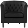 Prospect Velvet Armchair in Black