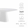 Provision 75" Oval Dining Table in White