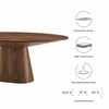 Provision 75" Oval Dining Table-MID-6066 in Walnut