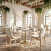 Raha Dining Chair Set of 2 in Gray & Whitewashed