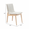 Raha Dining Chair Set of 2 in Gray & Whitewashed