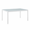 Raleigh 5 Piece Outdoor Patio Aluminum Dining Set in White Navy