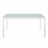 Raleigh 5 Piece Outdoor Patio Aluminum Dining Set in White Navy