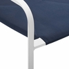 Raleigh Stackable Outdoor Patio Aluminum Dining Armchair in White Navy