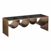 Reed Coffee Table in Brass & Black