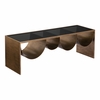 Reed Coffee Table in Brass & Black