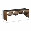 Reed Coffee Table in Brass & Black