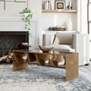 Reed Coffee Table in Brass & Black