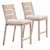 Reefline Armless Counter Stool - Set of 2 in Gray