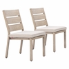 Reefline Armless Dining Chair - Set of 2 in Gray