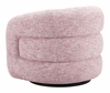 Refine Swivel Chair in Pink Tweed