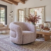 Refine Swivel Chair in Pink Tweed