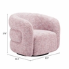 Refine Swivel Chair in Pink Tweed