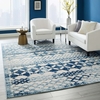 Reflect Giada Abstract Diamond Moroccan Trellis 8x10 Indoor/Outdoor Area Rug in Ivory and Blue
