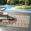 Reflect Tamako Diamond and Chevron Moroccan Trellis 5x8 Indoor / Outdoor Area Rug