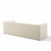 Reflection Channel Tufted Upholstered Fabric Sofa in Beige