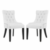 Regent Dining Side Chair Vinyl Set of 2 in White