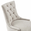 Regent Tufted Fabric Office Chair in Black Beige