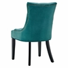Regent Tufted Performance Velvet Dining Side Chairs - Set of 2 in Teal