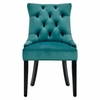 Regent Tufted Performance Velvet Dining Side Chairs - Set of 2 in Teal