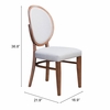 Regents Dining Chair Set of 2 in Walnut & Light Gray