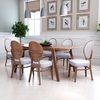 Regents Dining Chair Set of 2 in Walnut & Light Gray