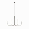 Rekindle 8-Light Chandelier in Polished Nickel