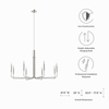 Rekindle 8-Light Chandelier in Polished Nickel