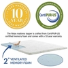 Relax Full 2inch Gel Memory Foam Mattress Topper in White