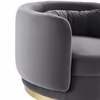 Relish Performance Velvet Performance Velvet Swivel Chair in Gold Gray