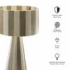 Renae Handwoven Cotton Thread Striped Table Lamp