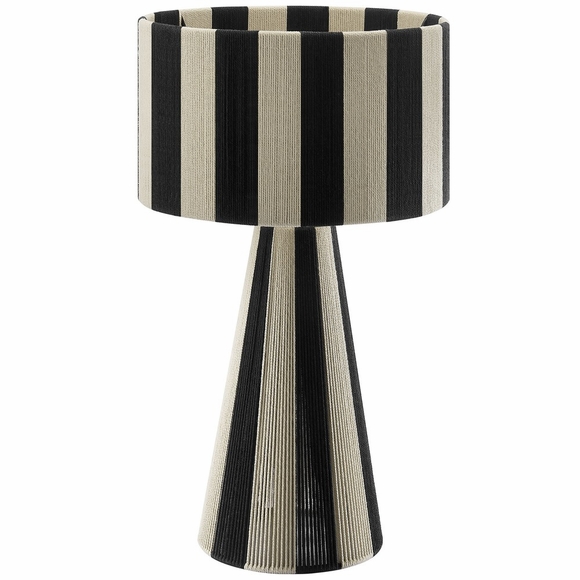 Renae Handwoven Cotton Thread Striped Table Lamp