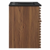 Render 18" Wall-Mount Bathroom Vanity in Walnut Black