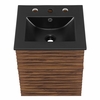 Render 18" Wall-Mount Bathroom Vanity in Walnut Black