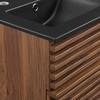Render 18" Wall-Mount Bathroom Vanity in Walnut Black