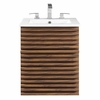 Render 18" Wall-Mount Bathroom Vanity in Walnut White
