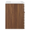 Render 18" Wall-Mount Bathroom Vanity in Walnut White