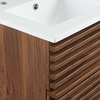 Render 18" Wall-Mount Bathroom Vanity in Walnut White