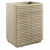 Render 24" Faux Travertine Bathroom Vanity Cabinet (Sink Not Included) in Travertine