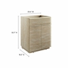 Render 24" Faux Travertine Bathroom Vanity Cabinet (Sink Not Included) in Travertine