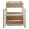 Render 24" Faux Travertine Bathroom Vanity Cabinet (Sink Not Included) in Travertine