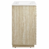 Render 24" Faux Travertine Bathroom Vanity With Sink in White