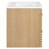 Render 24" Wall-Mount Bathroom Vanity in Walnut White