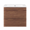 Render 24" Wall-Mount Bathroom Vanity in Walnut White