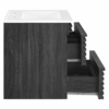 Render 24" Wall-Mount Bathroom Vanity in Walnut White