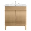 Render 30" Bathroom Vanity Cabinet in Walnut White