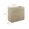 Render 36" Faux Travertine Bathroom Vanity Cabinet (Sink Not Included) in Travertine